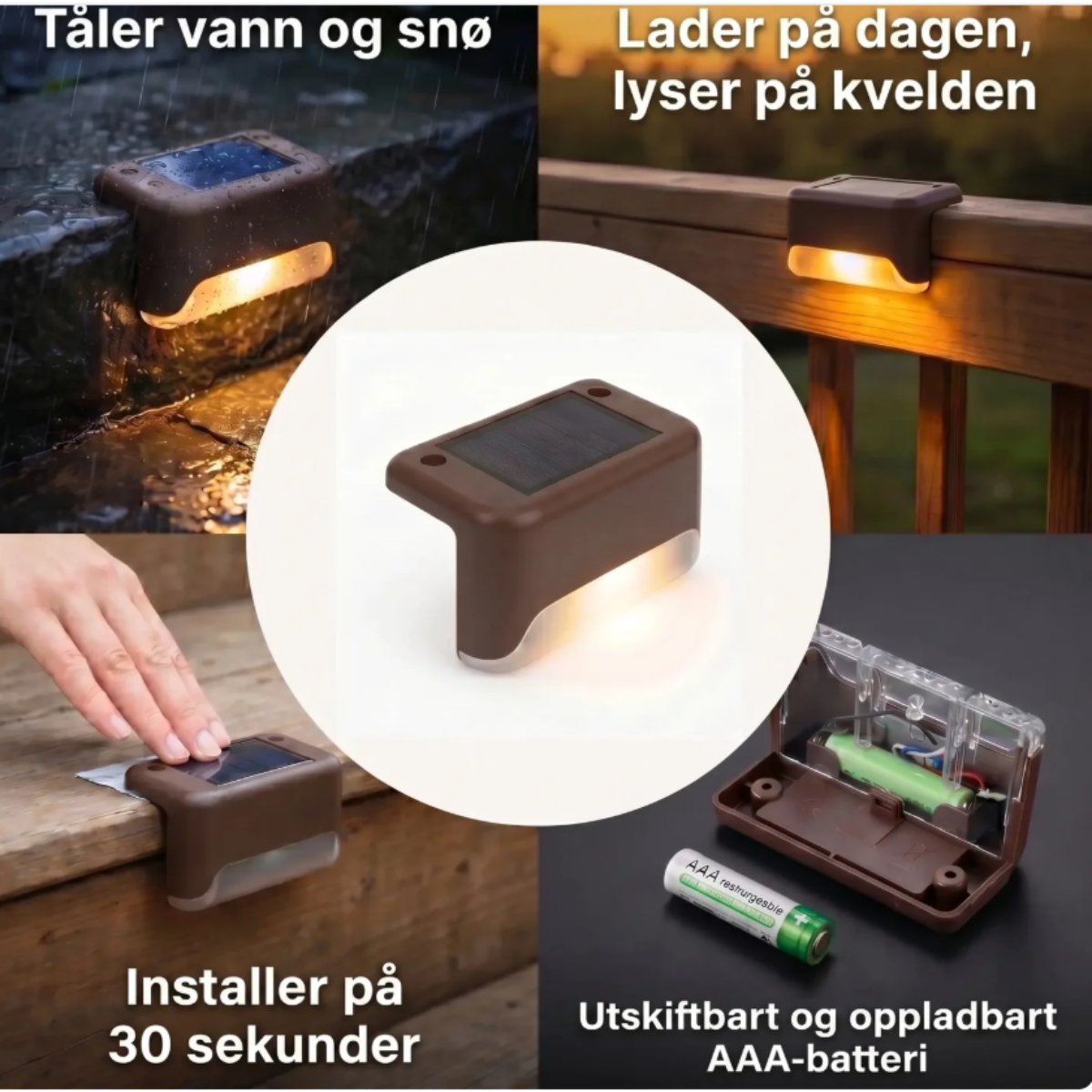 Solcelledrevet utelampe